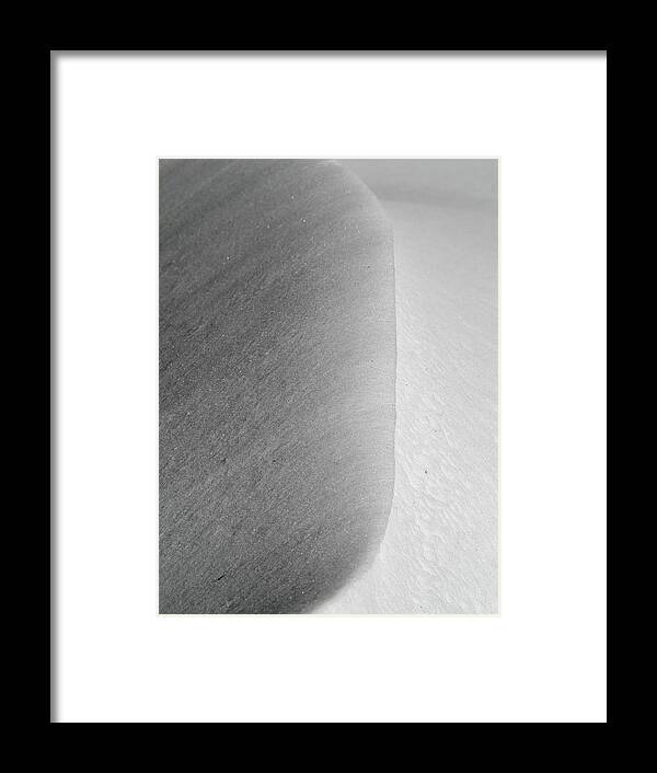 Snow Framed Print featuring the photograph Monochrome Snow Drift by Charles Floyd