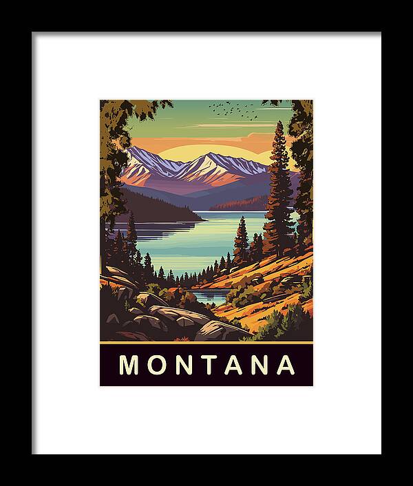 Montana Framed Print featuring the digital art Montana in Autumn by Long Shot