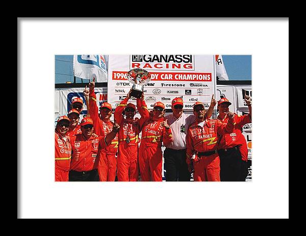 People Framed Print featuring the photograph Monterey GP Ganassi & Vasser by Jamie Squire
