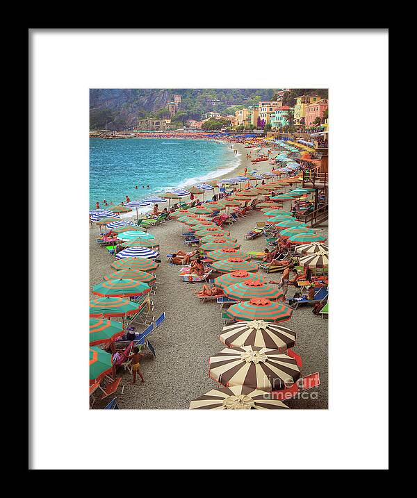 Cinque Framed Print featuring the photograph Monterosso Beach by Inge Johnsson