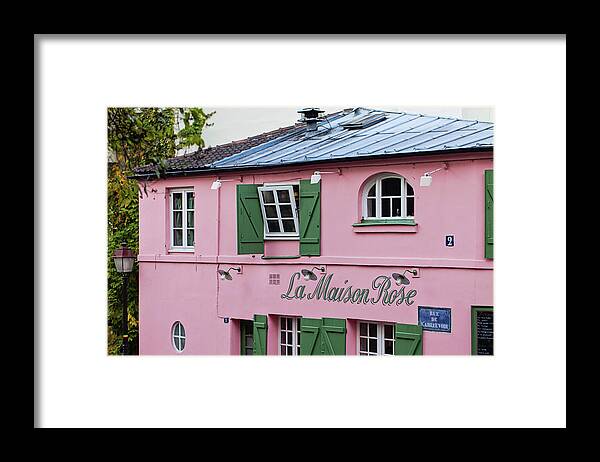 Montmartre Cafe Framed Print featuring the photograph Montmartre Cafe by Melanie Alexandra Price