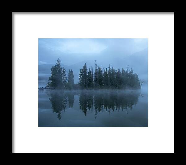 Pyramid Bridge Framed Print featuring the photograph Moody Forest Reflection Pyramid Lake by Dan Sproul