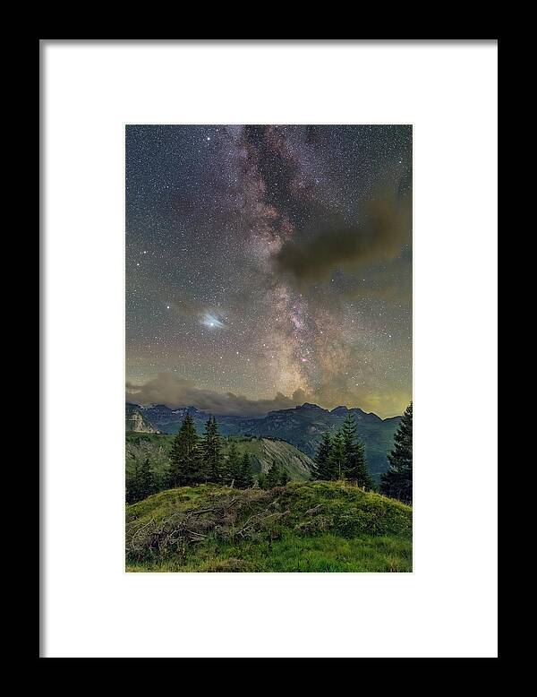 Switzerland Framed Print featuring the photograph Moody Night by Ralf Rohner