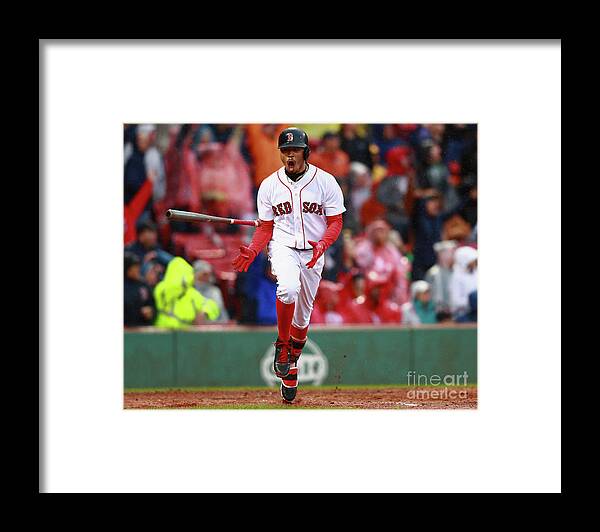 People Framed Print featuring the photograph Mookie Betts by Omar Rawlings