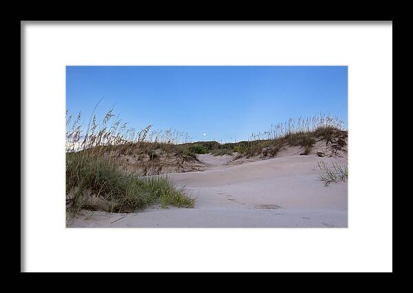 Morning Framed Print featuring the photograph Mooning Morning Dunes by Ed Williams