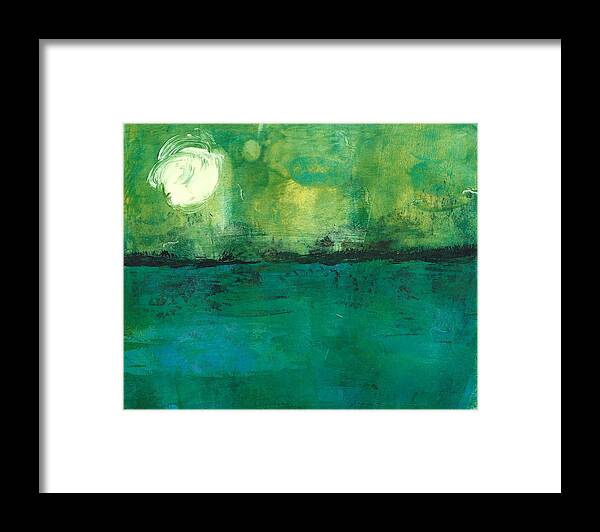 Moon Framed Print featuring the painting Moonlight serenade by Ruth Kamenev