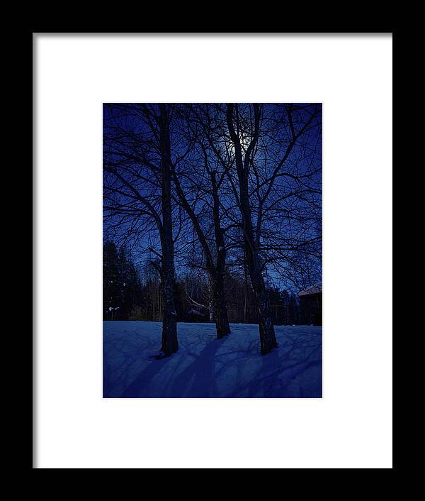 Finland Framed Print featuring the photograph Moonlight shadows by Jouko Lehto