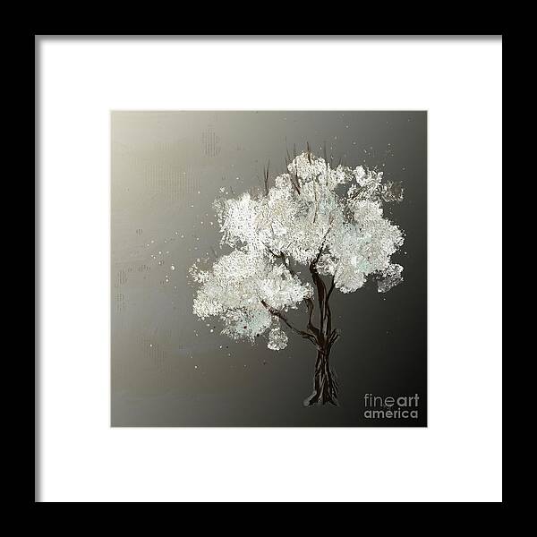 Moonlight Framed Print featuring the digital art Moonlit Tree by Lois Bryan