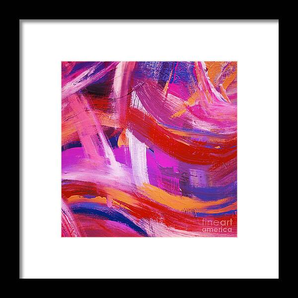 Colorful Framed Print featuring the digital art Moratovum - Artistic Colorful Abstract Watercolor Painting Digital Art by Sambel Pedes