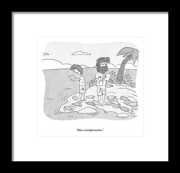 More Misinformation. Framed Print featuring the drawing More Misinformation by Peter C Vey