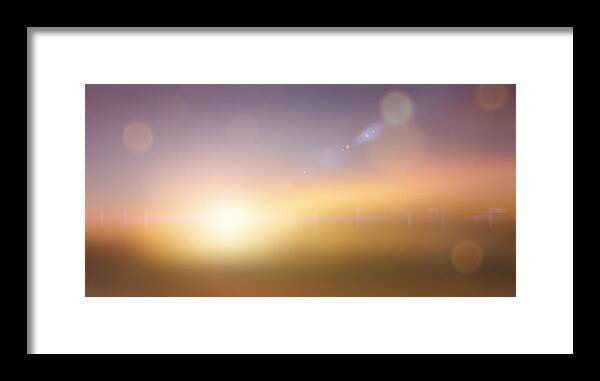 Particle Framed Print featuring the photograph Morning Background by Fotograzia