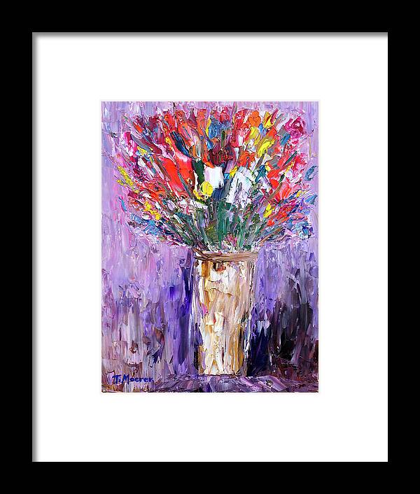 Flowers Framed Print featuring the painting Morning Bouquet by Teresa Moerer
