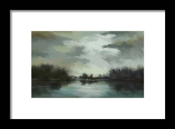 Abstract Framed Print featuring the digital art Morning Calm by Shawn Conn
