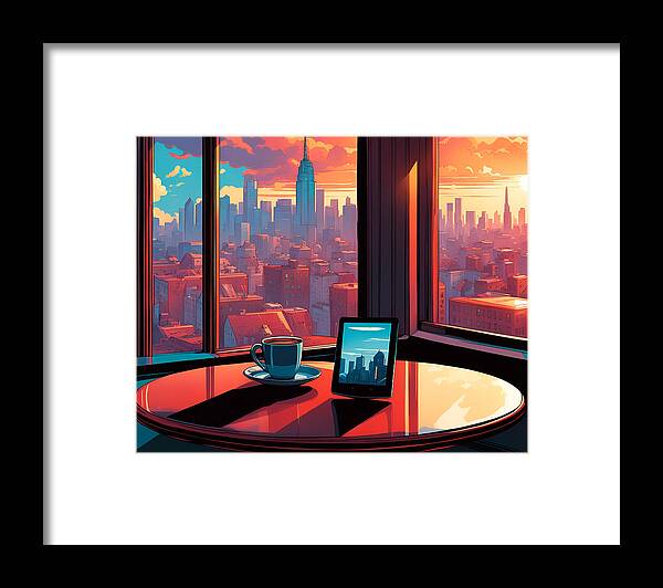 Edward Hopper Framed Print featuring the photograph Morning Coffee by Cate Franklyn