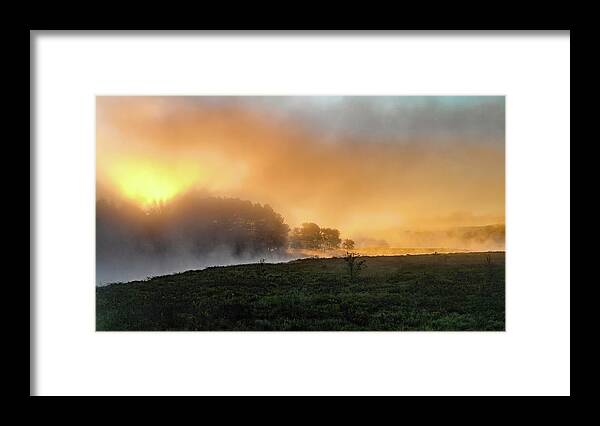 Quaboag River Framed Print featuring the photograph Morning Fog by David Pratt