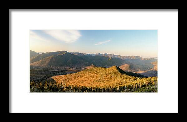 Wilderness Framed Print featuring the photograph Morning Light in the Pemigewasset Wilderness seen from the Summit of Bondcliff by William Dickman
