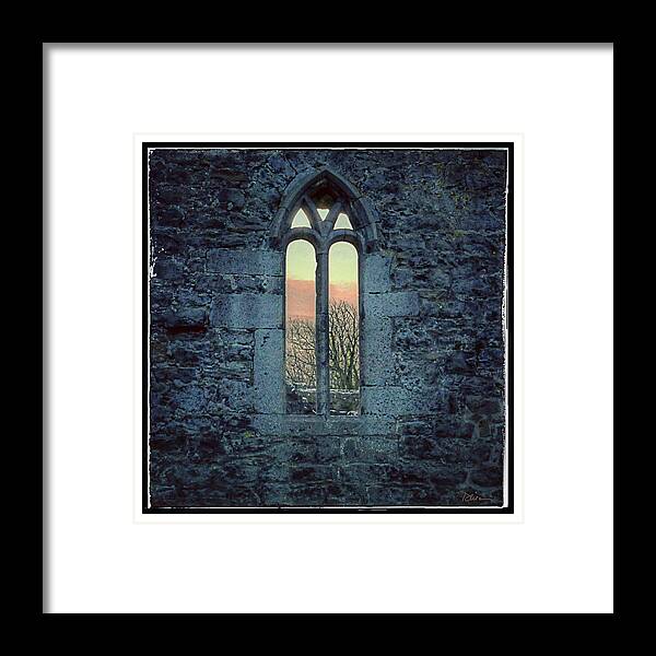 Old Ruins Framed Print featuring the photograph Morning Silhouette in Ireland by Peggy Dietz