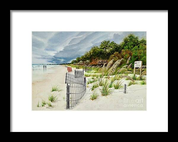 Landscape Framed Print featuring the painting Morning Stroll by Jeanette Ferguson