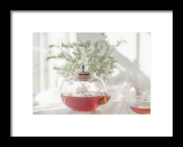 Tea Framed Print featuring the photograph Morning Tea by Lori Rowland