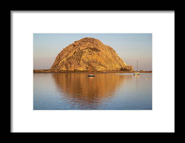 Morro Rock Framed Print featuring the photograph Morro Rock by Gina Cinardo