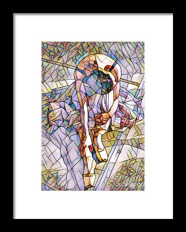 Fineartamerica Framed Print featuring the digital art Mosaic Portret ballet by Yvonne Padmos