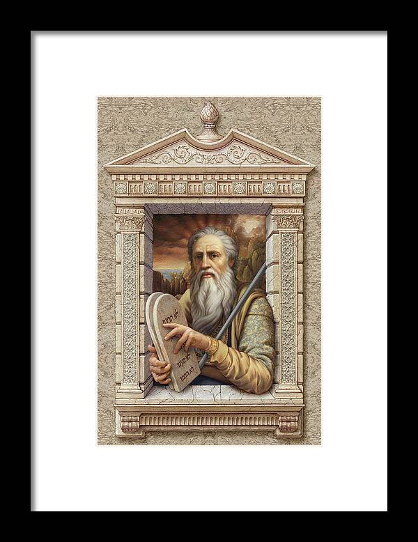 Christian Art Framed Print featuring the painting Moses by Kurt Wenner