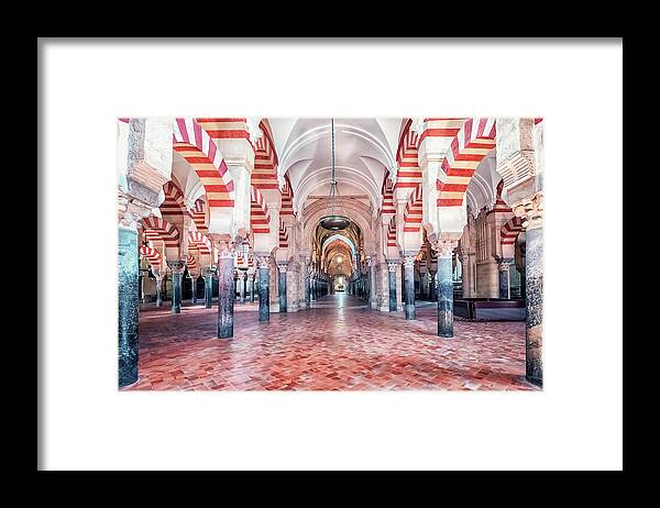 Ancient Framed Print featuring the photograph Mosque-Cathedral of Cordoba by Manjik Pictures