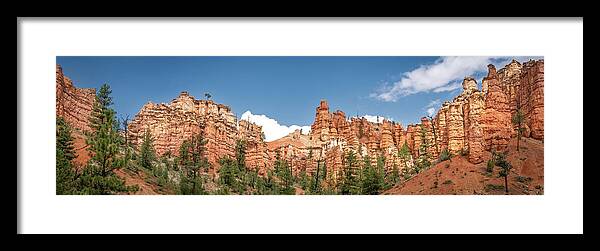 Mossy Cave Trail Framed Print featuring the photograph Mossy Cave Trail Hoodoos by Rebecca Herranen