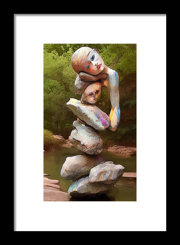 Abstract Framed Print featuring the digital art Mother nature by David Lane