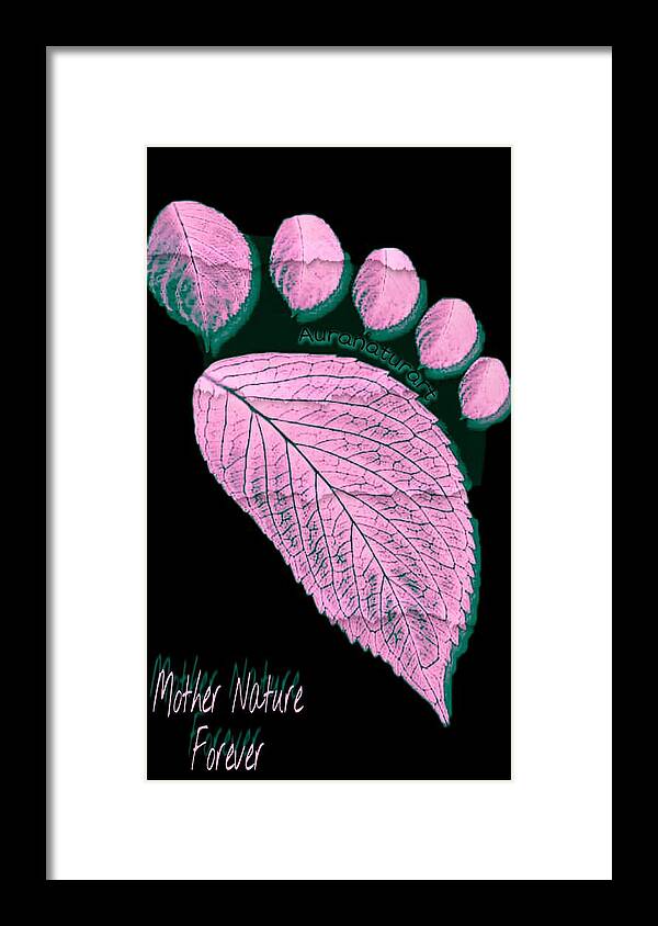 Nature Framed Print featuring the photograph Mother Nature Forever FOOTPRINTS by Auranatura Art