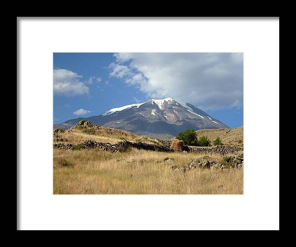 Scenics Framed Print featuring the photograph Mount Ararat in Eastern Turkey by Frans Sellies