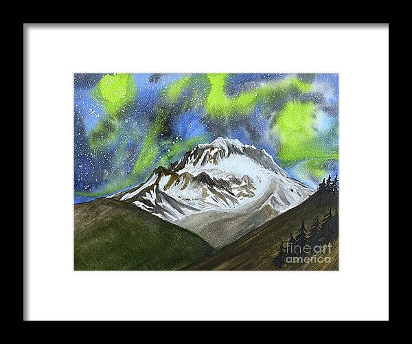 Mount Hood Framed Print featuring the painting Mount Hood by Lisa Neuman