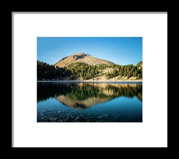 Lake Framed Print featuring the photograph Mount Lassen Reflection by Mike Lee