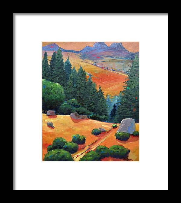 Mountain Framed Print featuring the painting Mountain Air by Gary Coleman