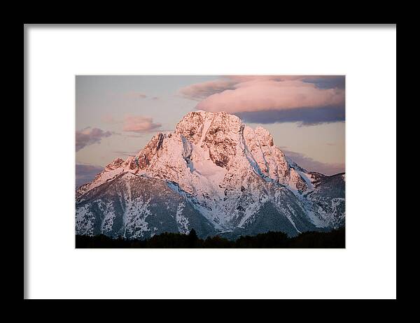 Mountain Framed Print featuring the photograph Mountain at sunset by Nicole Young