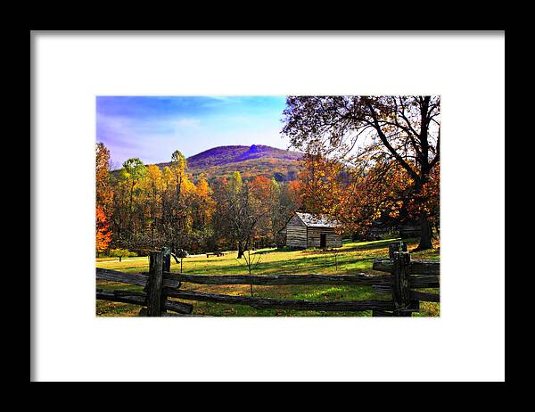Color Framed Print featuring the photograph Mountain Homestead -2 by Alan Hausenflock