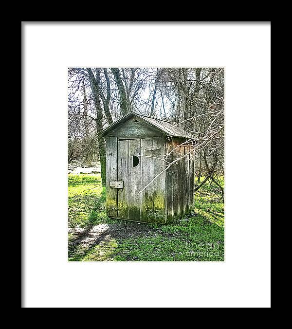 Outhouse Framed Print featuring the photograph Mountain Outhouse, High Sierras, California by Don Schimmel