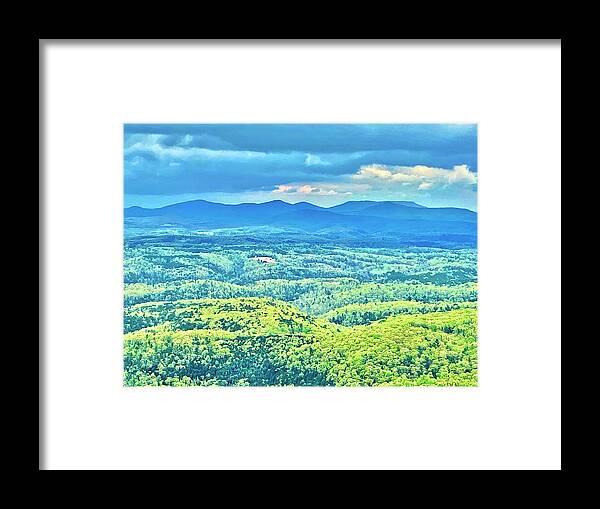Mountains Framed Print featuring the photograph Mountain View from Arkansas Grand Canyon by Michael Oceanofwisdom Bidwell