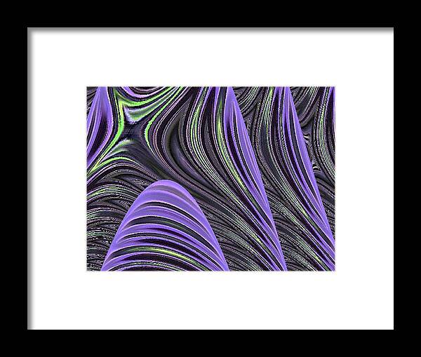Abstract Framed Print featuring the digital art Mountains Abstract by Ronald Mills
