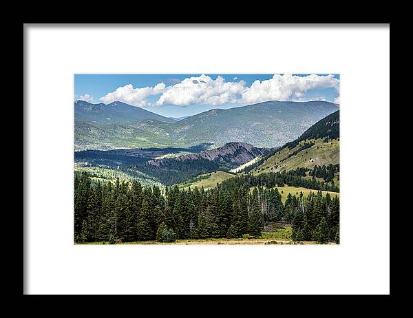 Beauty In The Sky Framed Print featuring the photograph Mountains Forest And Volcanic Dike Colorado by Debra Martz