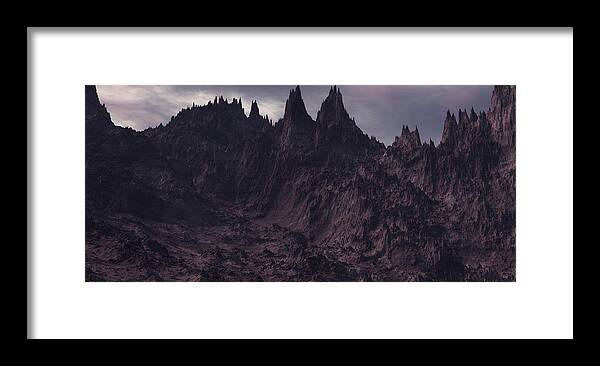 Lovecraft Framed Print featuring the digital art Mountains of Madness by Bernie Sirelson