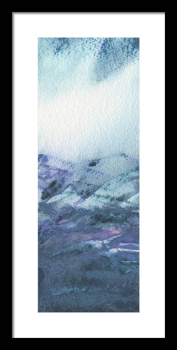 Mountains Framed Print featuring the painting Mountains Terrain Part I by Irina Sztukowski