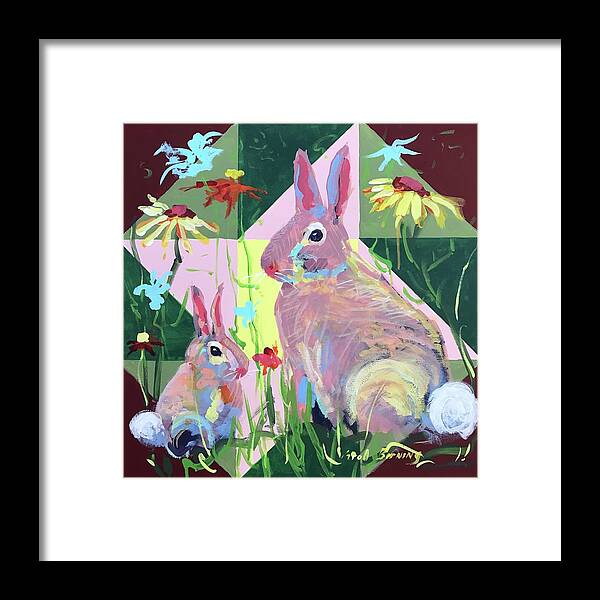 Bunny Framed Print featuring the painting Mr. McGregor's Garden by Carol Berning