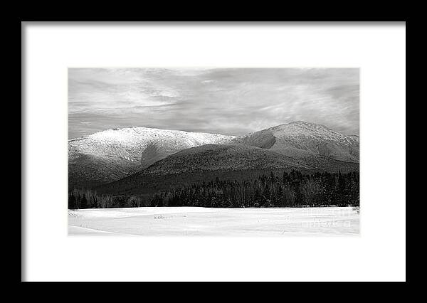Adams Framed Print featuring the photograph Mt Adams and Mt Jefferson in Winter by Olivier Le Queinec