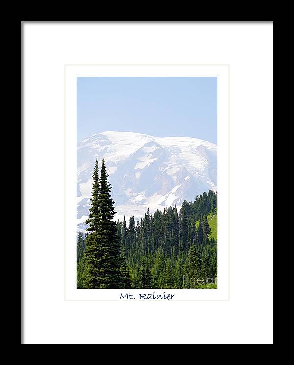 Mountain Framed Print featuring the photograph Mt. Rainier Landscape by Carol Eliassen
