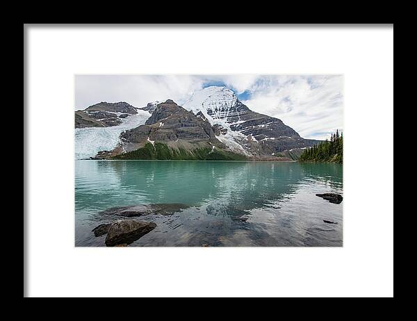 Berg Lake Framed Print featuring the photograph Mt. Robson and Berg Lake by Joan Septembre