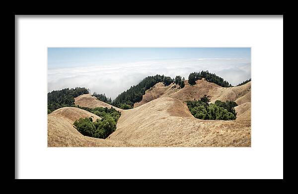 California Framed Print featuring the photograph Mt. Tamalpais Rolling Hillis Pano by Gary Geddes