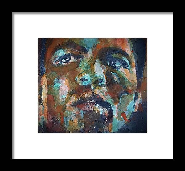 Muhammed Ali Framed Print featuring the painting Muhammad Ali by Paul Lovering