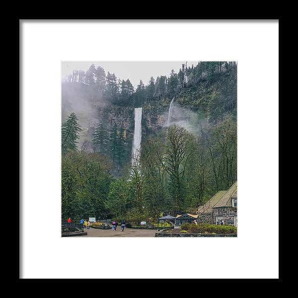 Waterfall Framed Print featuring the photograph Multhnoma Falls Oregon by Tatiana Travelways
