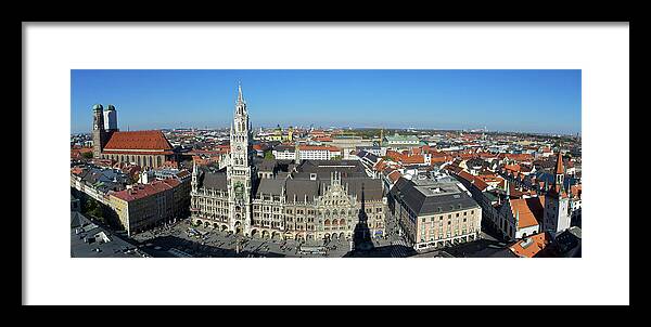 Munich Framed Print featuring the photograph Munich Old Town Panorama by Sean Hannon